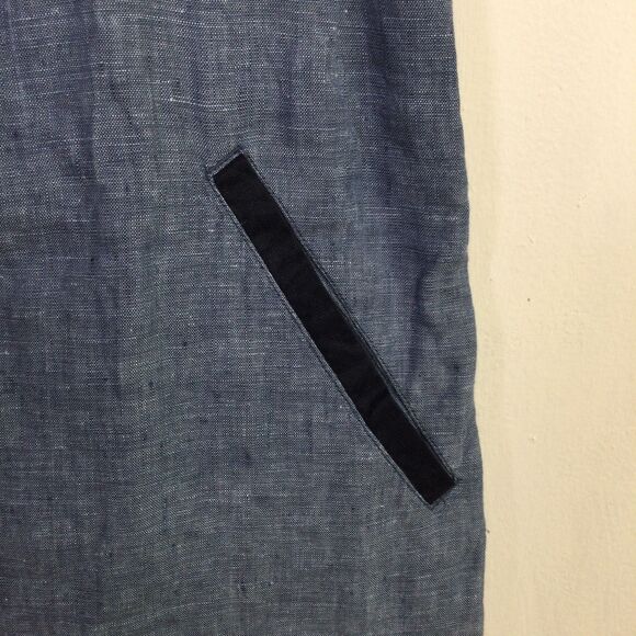 J. Jill Women's Seamed Love Linen Dress V-Neck Pullover Sleeveless Blue Size S - Picture 6 of 16